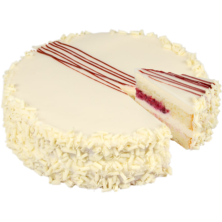 White Chocolate Cranberry Truffle Cake