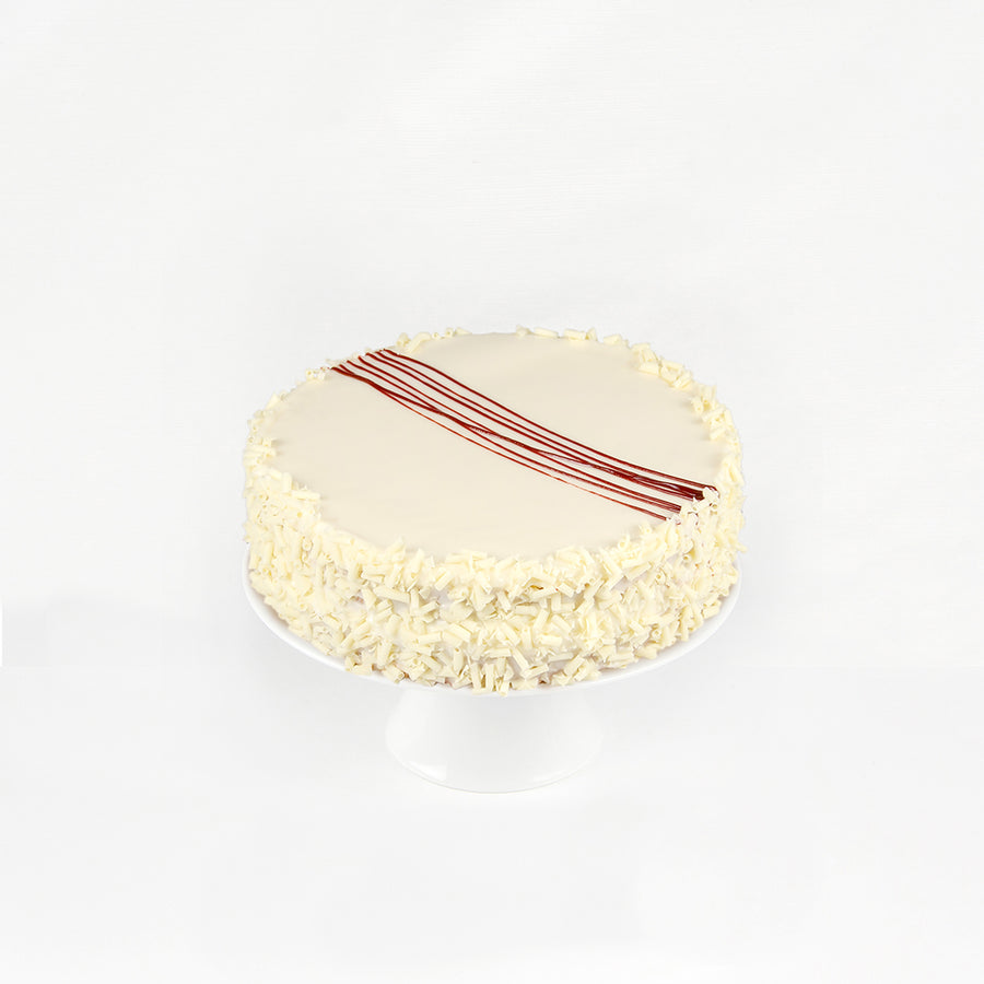 White Chocolate Cranberry Truffle Cake