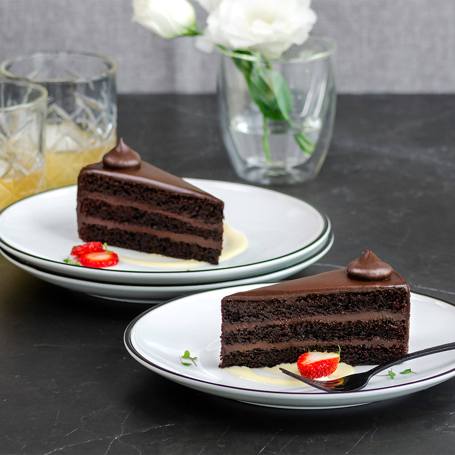 Pre-Sliced Chocolate Fudge Cake