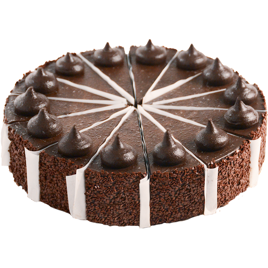 Gâteau fudge au chocolat (tranchés)