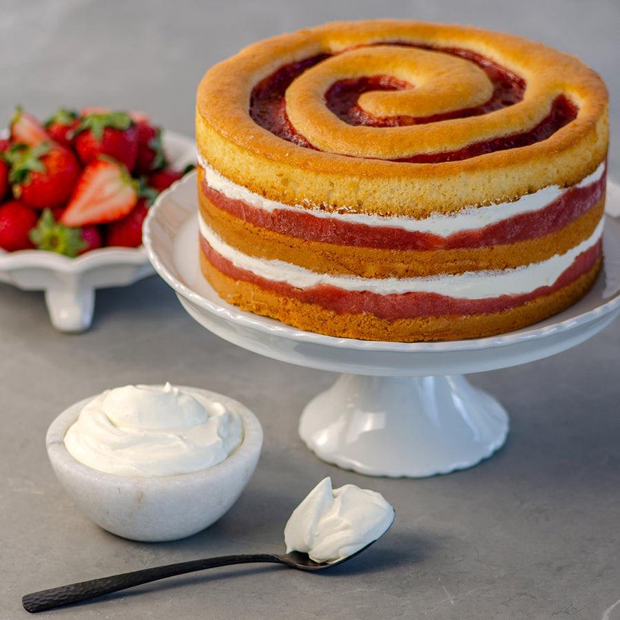 Gâteau fraises et crème